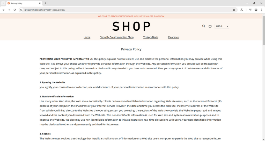 Greatpromotion.shop scam