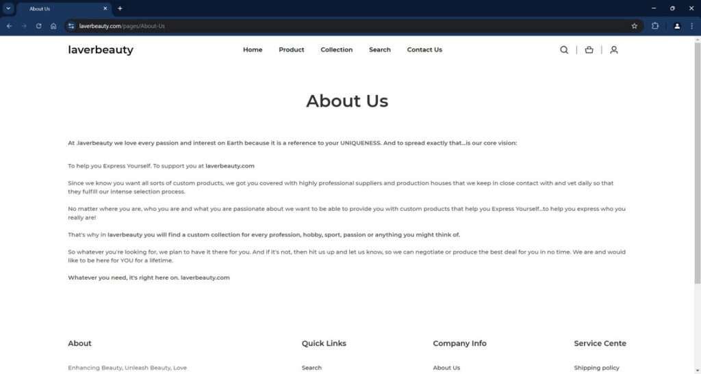 Laverbeauty.com scam