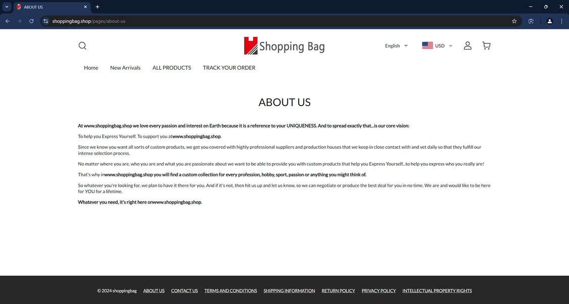 Shoppingbag.shop scam