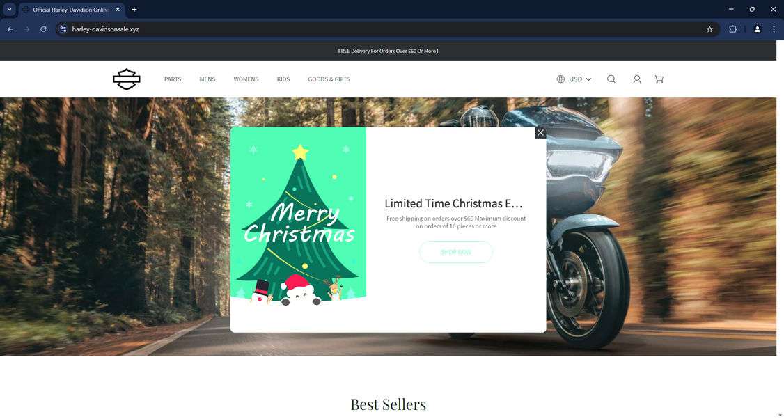 Harley-davidsonsale.xyz scam