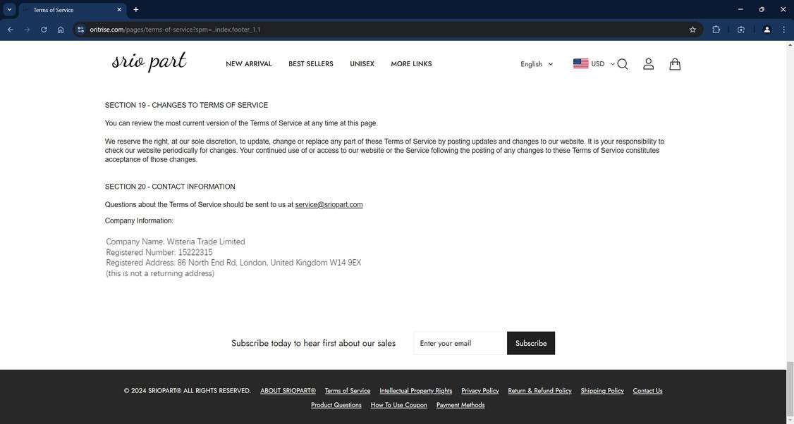 Oritrise.com Store Is 100% Scam - Don't Shop Here 1 Oritrise.com scam