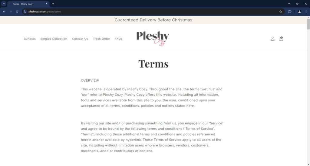 PleshyCozy.com scam