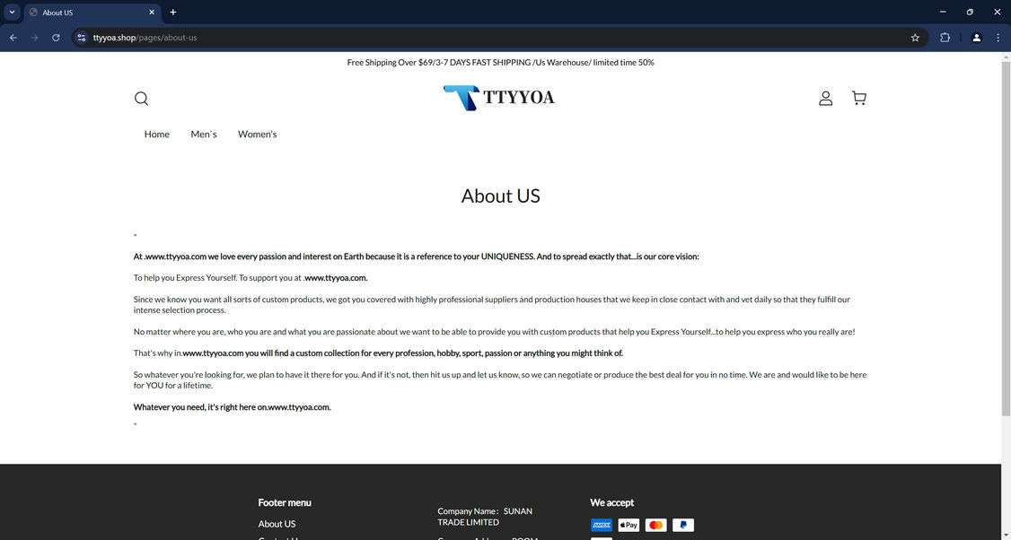 Ttyyoa.shop scam