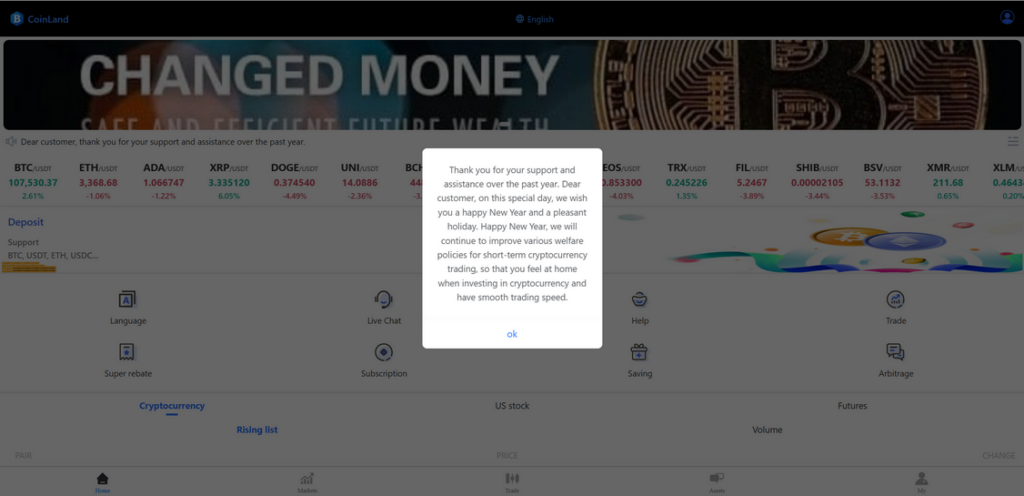 CoinsLand.top scam 1