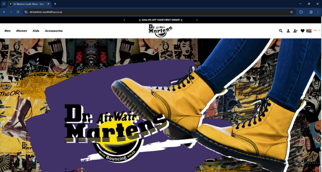 Drmartens southafrica.co .za scam