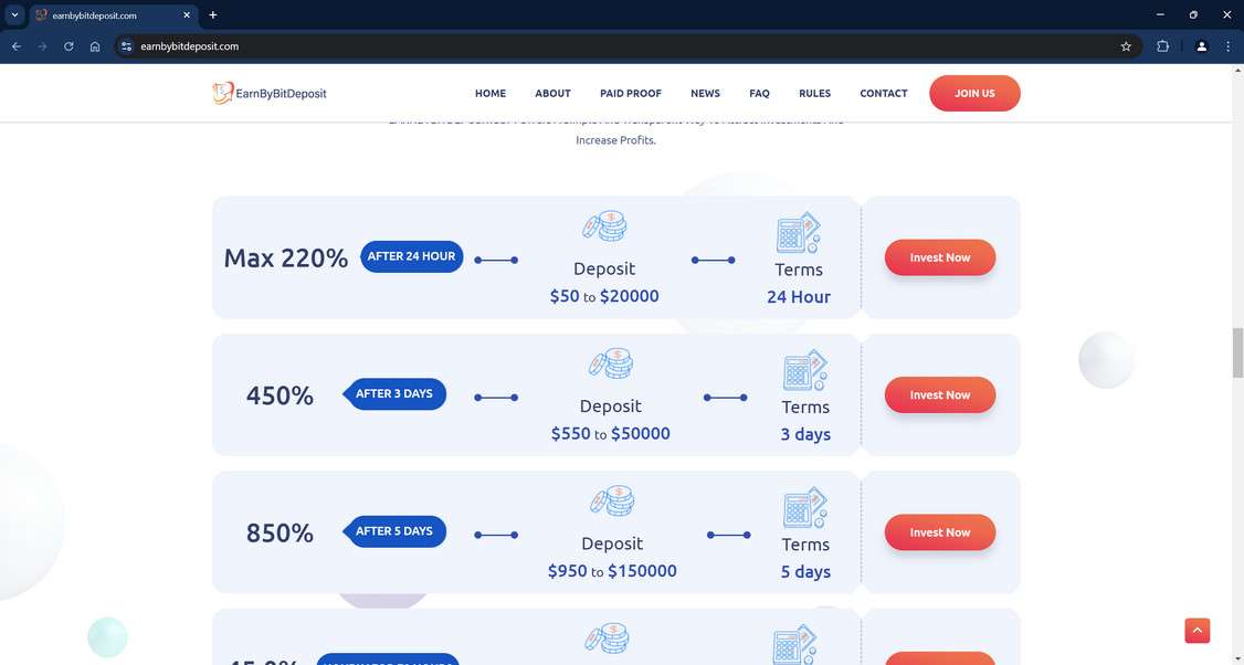 Earnbybitdeposit.com scam