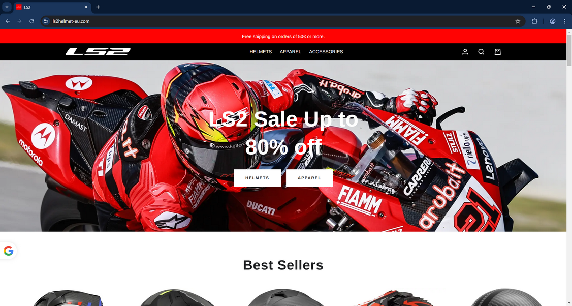 Ls2helmet-eu.com scam