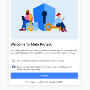 Meta Protect Facebook Scam 1