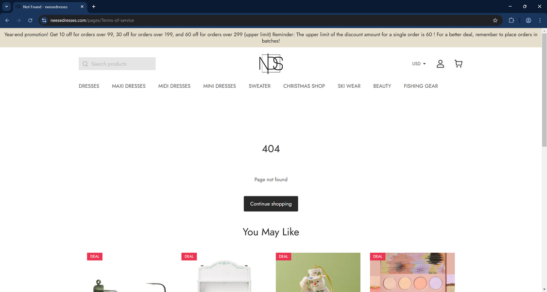 Neesedresses.com scam