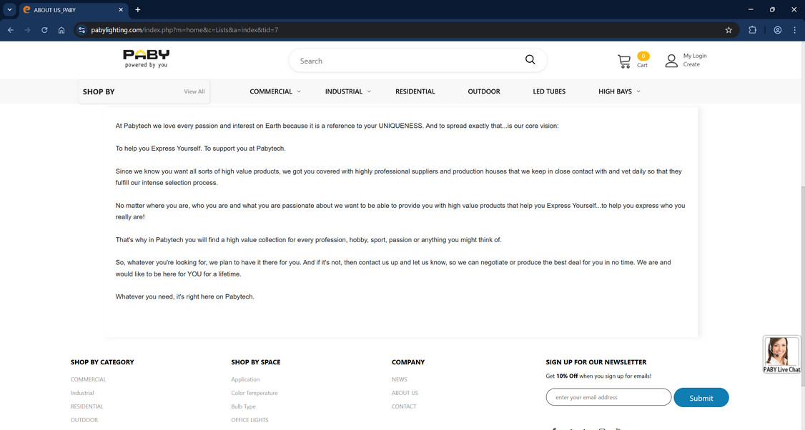 Pabylighting.com scam