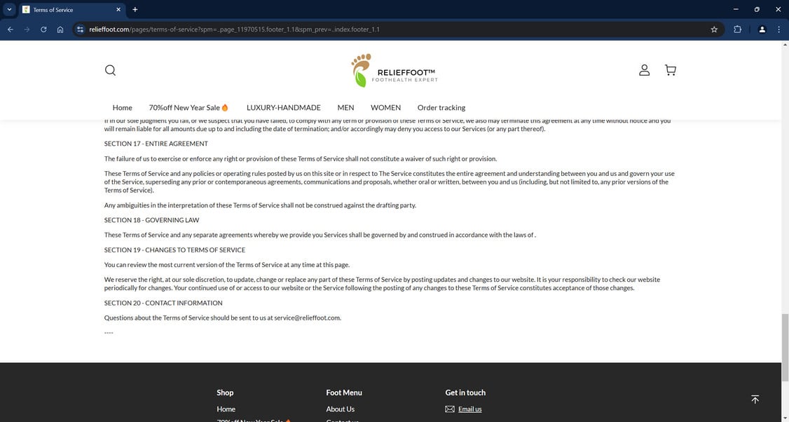 Relieffoot.com scam