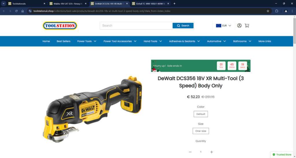 Toolstationsale.com scam 2