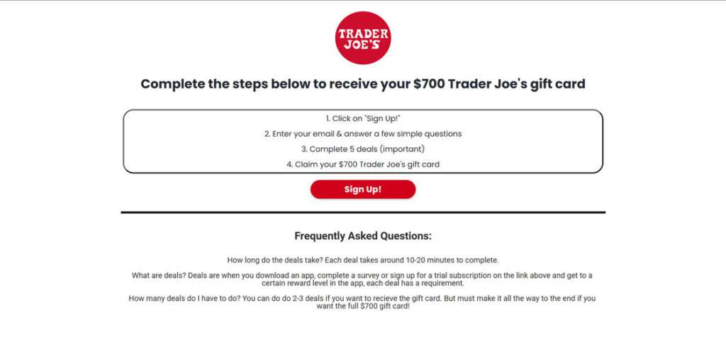 Trader Joes 700 Gift Card Scam