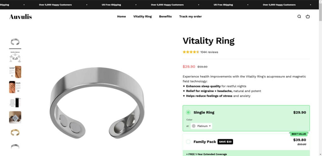 Auvulis Vitality Ring 1