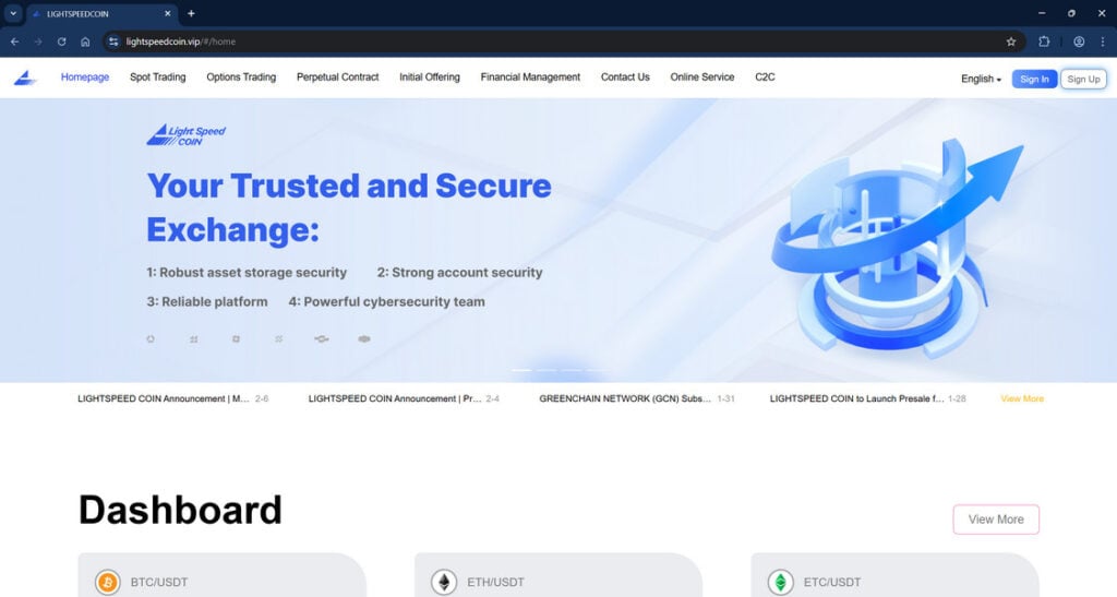 Lightspeedcoin.vip scam