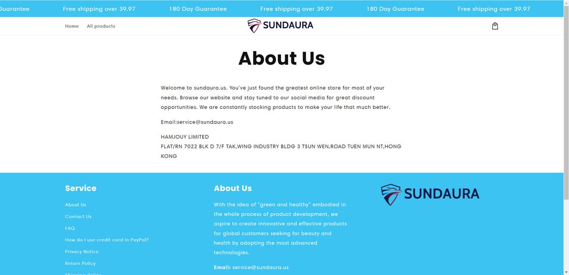 Sundaura.us scam