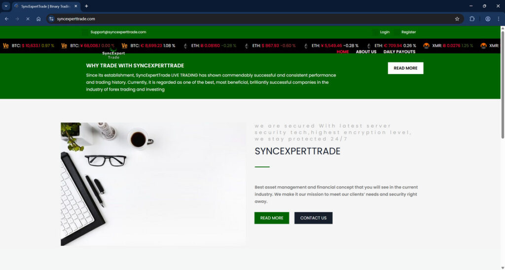 Syncexperttrade.com scam