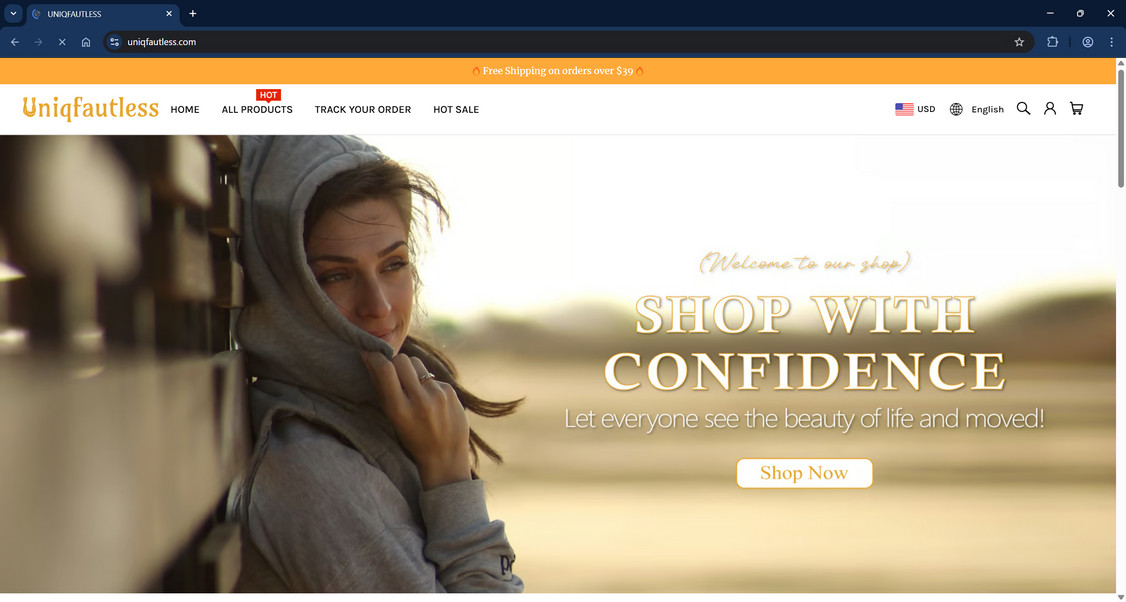 Uniqfautless.com Don't Trust Nicrtwd - Verified Scam Store 1 Uniqfautless.com scam