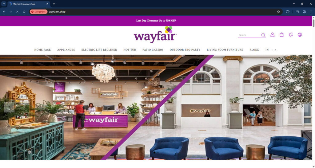 Wayfairm.shop scam