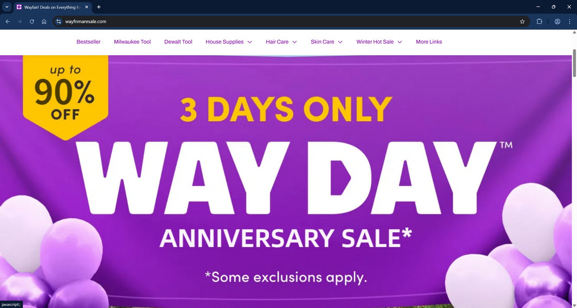 Wayfnmaresale.com Scam - Never Ever Shop Here 2 Wayfnmaresale.com scam