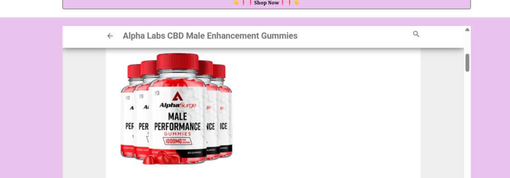 Alpha Labs Male Enhancement Gummies 1