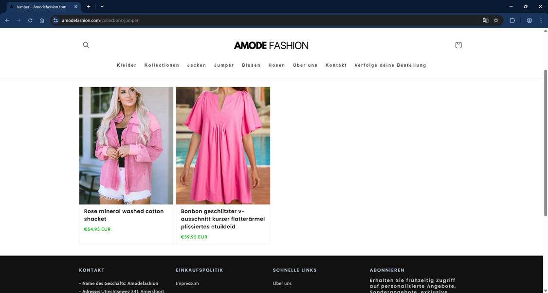 Amodefashion.com scam