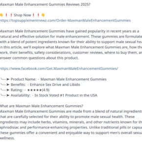 Maxman Male Enhancement Gummies