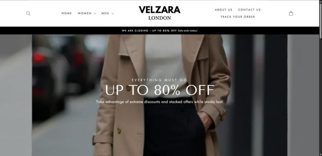 Velzara London.co .uk scam 3