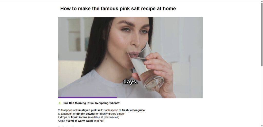 Japanese Pink Salt Recipe Trick for Weight Loss Scam Exposed 3 1 28