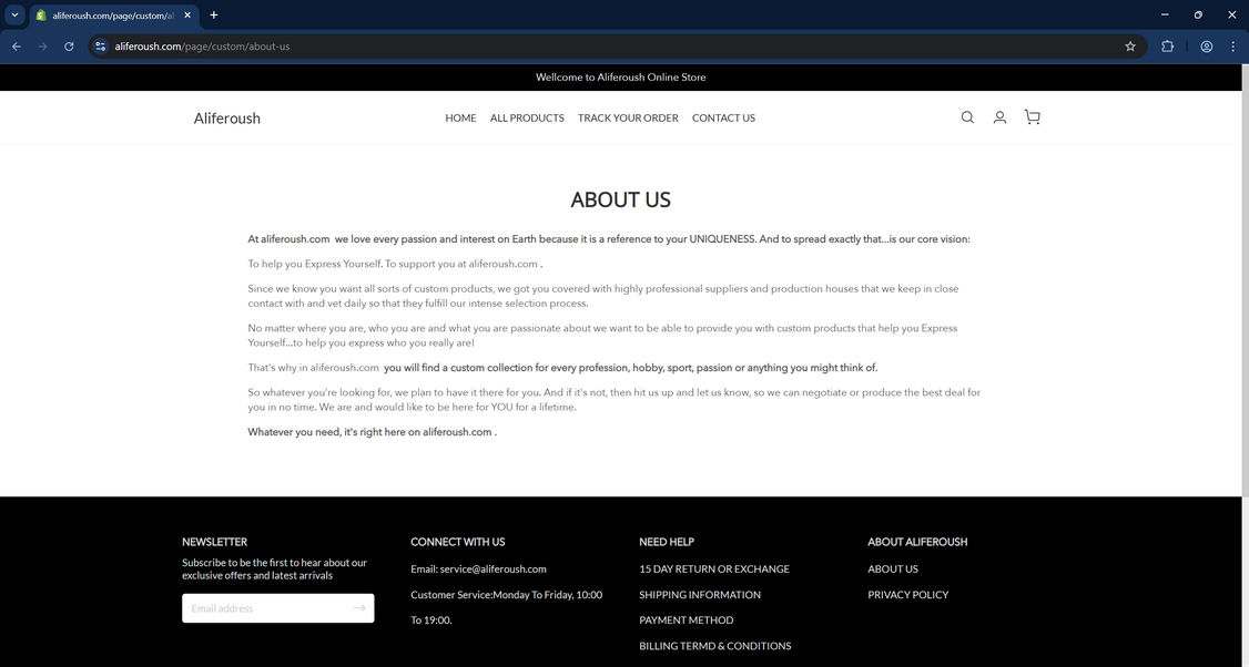 Aliferoush.com Scam Store Exposed - Read This First 1 Aliferoush.com scam
