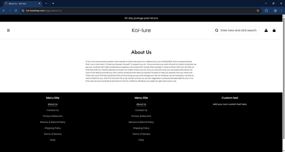 Koi-lureshop.com scam