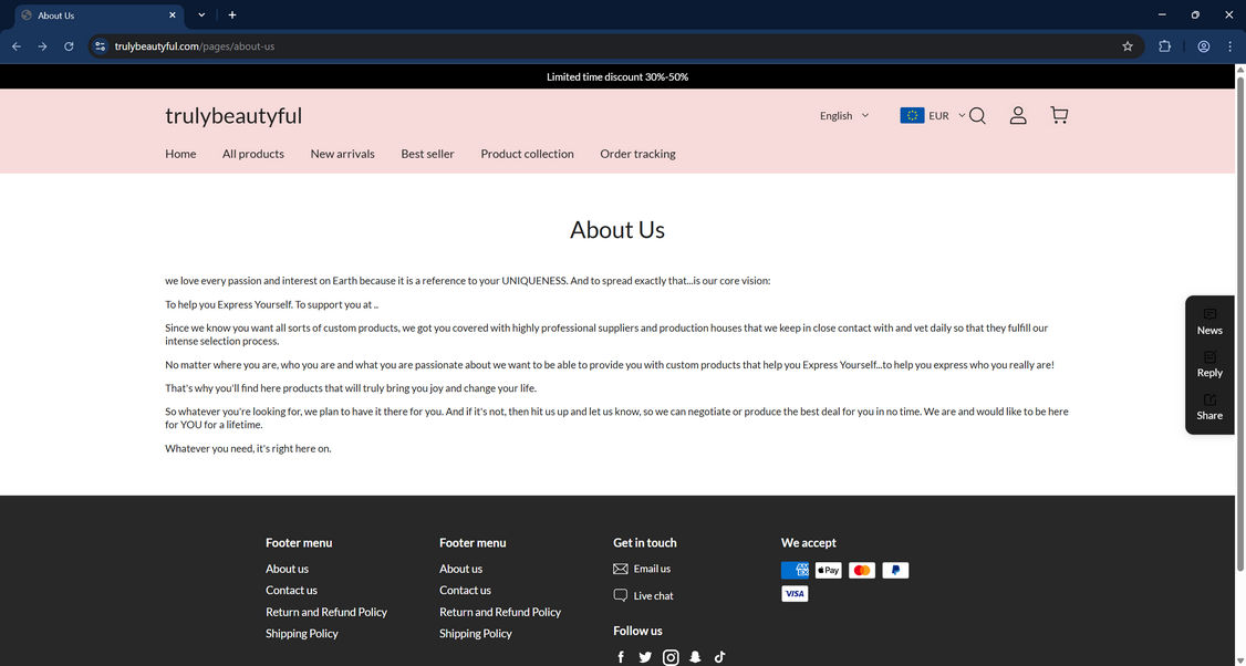 Trulybeautyful.com scam