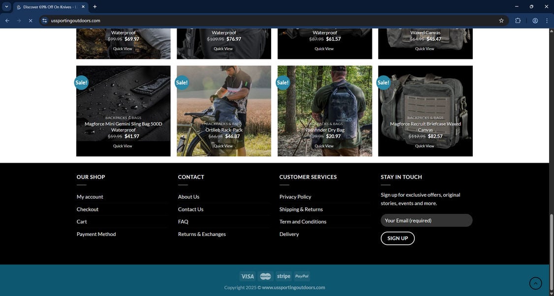 Ussportingoutdoors.com Store Scam - Don't Become Their Victim 1 Ussportingoutdoors.com scam