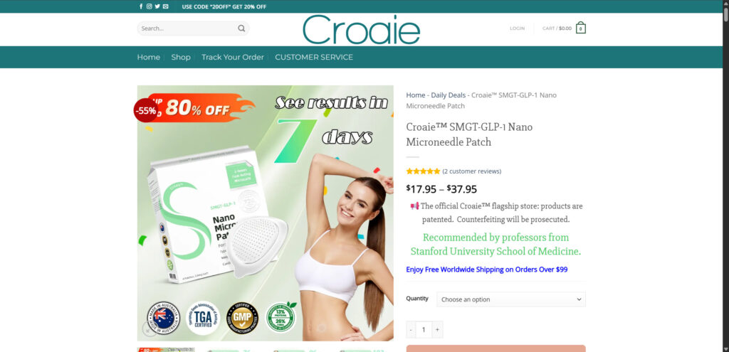 Croaie SMGT-GLP-1 Nano Microneedle Patch Scam Exposed 1 1 20