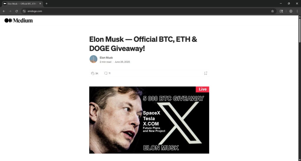 Beware of the Emdoge.com Elon Musk Bitcoin Scam: How It Works 1 1 65