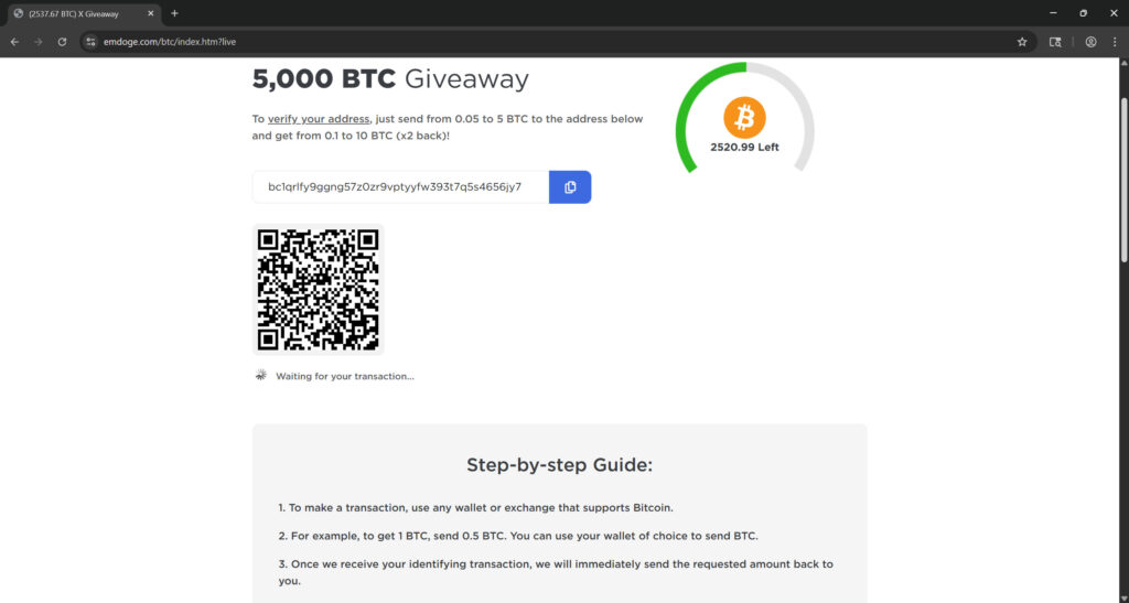 Beware of the Emdoge.com Elon Musk Bitcoin Scam: How It Works 2 2 14