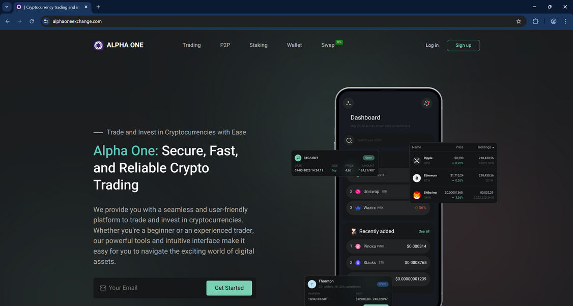 Alphaoneexchange.com scam 1