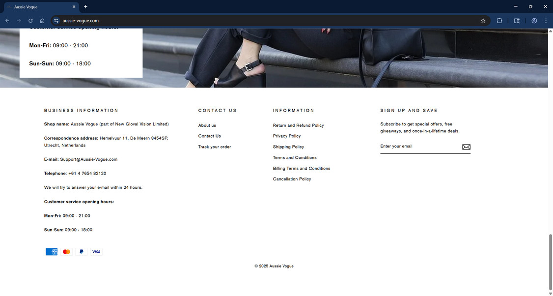 Aussie-vogue.com Scam Store: What You Need To Know 1 Aussie-vogue.com scam