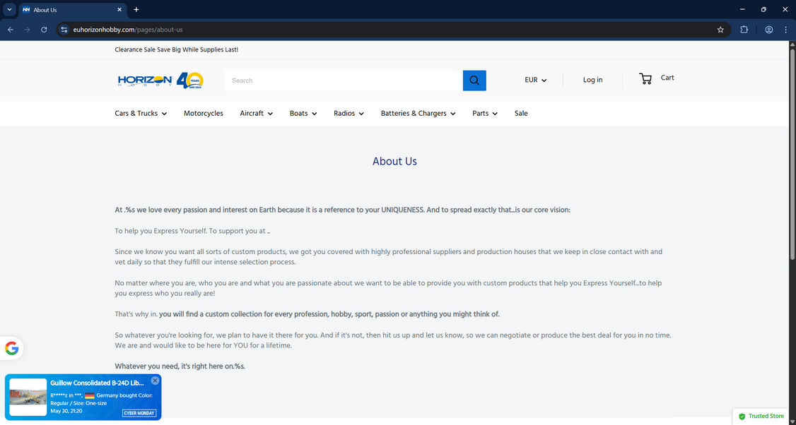 Euhorizonhobby.com Scam Store: What You Need To Know 1 Euhorizonhobby.com scam