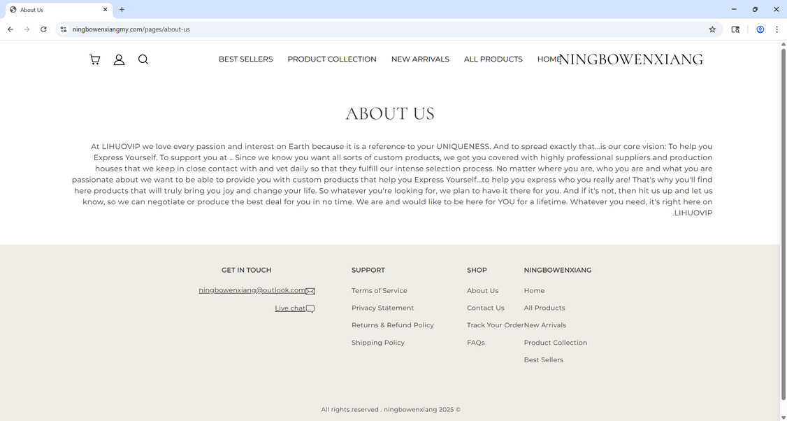 Ningbowenxiangmy.com scam