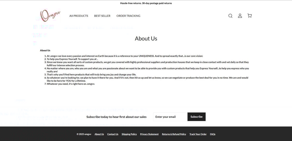 Omgvv.com Review - Safe Store or Scam Trap? Our Verdict 1 Omgvv.com scam