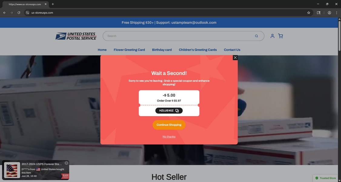 Us-Storeusps.com Scam Store - Fraudulent Shop Alert 1 Us-storeusps.com scam