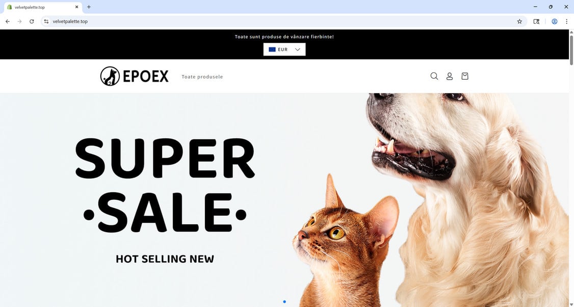 Velvetpalette.top Store Is a Scam - Steer Clear Now 1 Velvetpalette.top scam