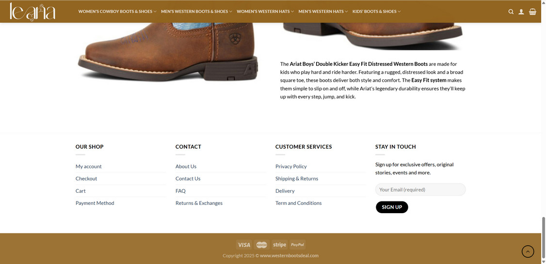 Westernbootsdeal.com scam