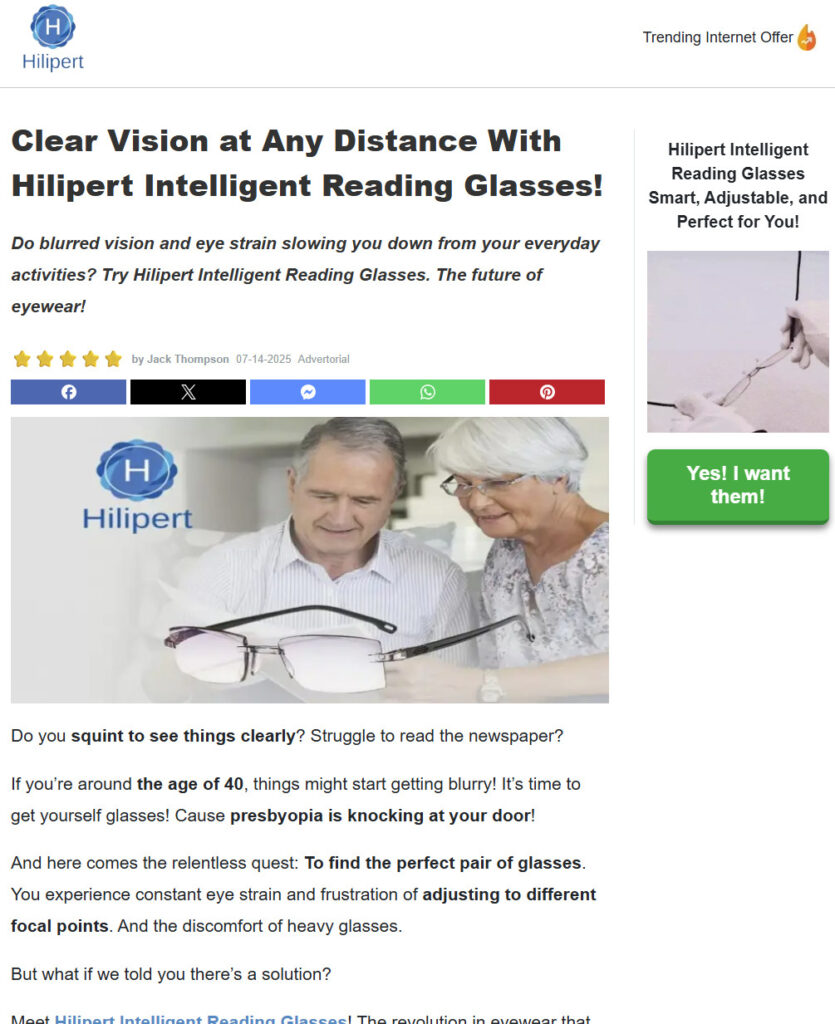 Hilipert Intelligent Reading Glasses Scam Exposed: The Shocking Truth 1 1 42