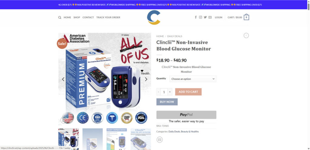 Clinclii Non-Invasive Glucose Monitor Scam - What You Need To Know 1 Clinclii