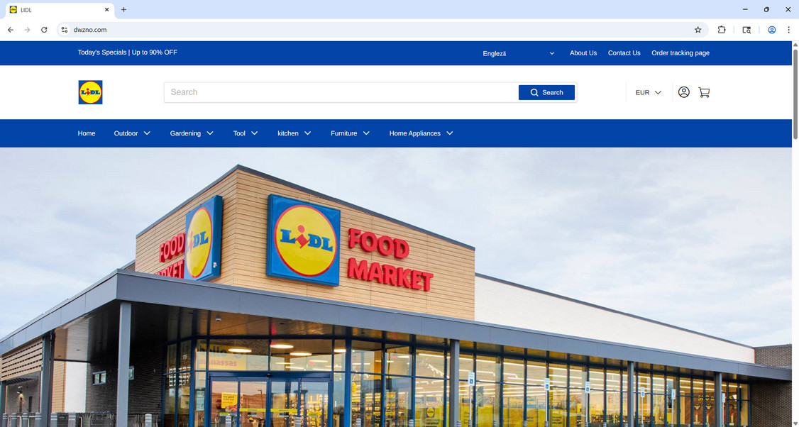 Dwzno.com Scam Store: A FAKE Lidl Website 1 Dwzno.com scam