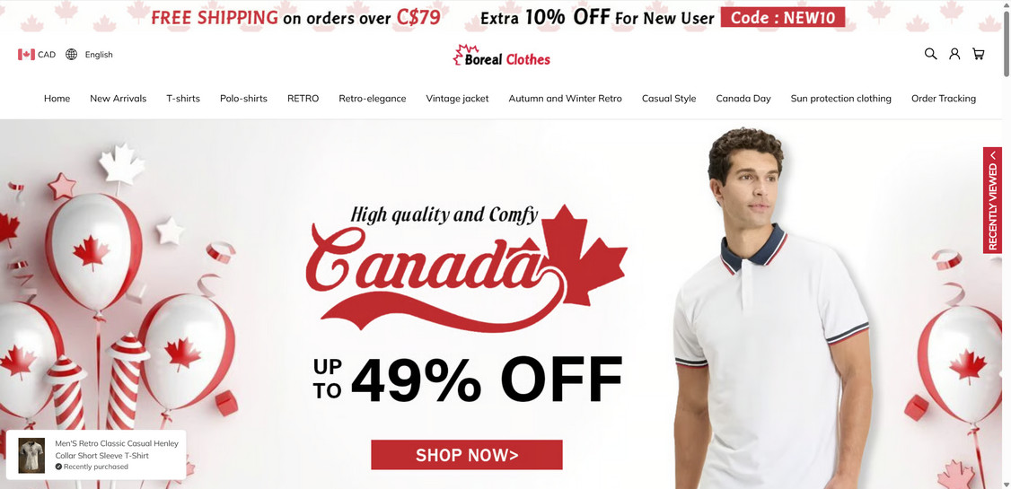 Borealclothes.ca scam