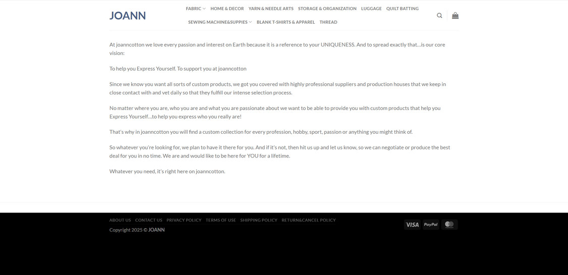 Joanncotton.com scam