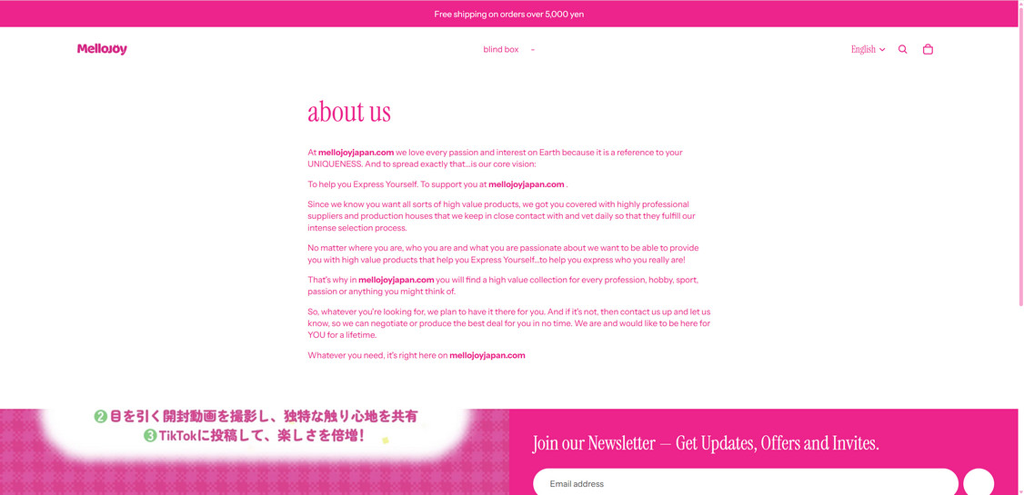 Mellojoyjapan.com scam